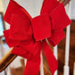 Outdoor Christmas Bow for Fence Posts, Wreaths and More - Garland Window Embellishment - Farmhouse Extra