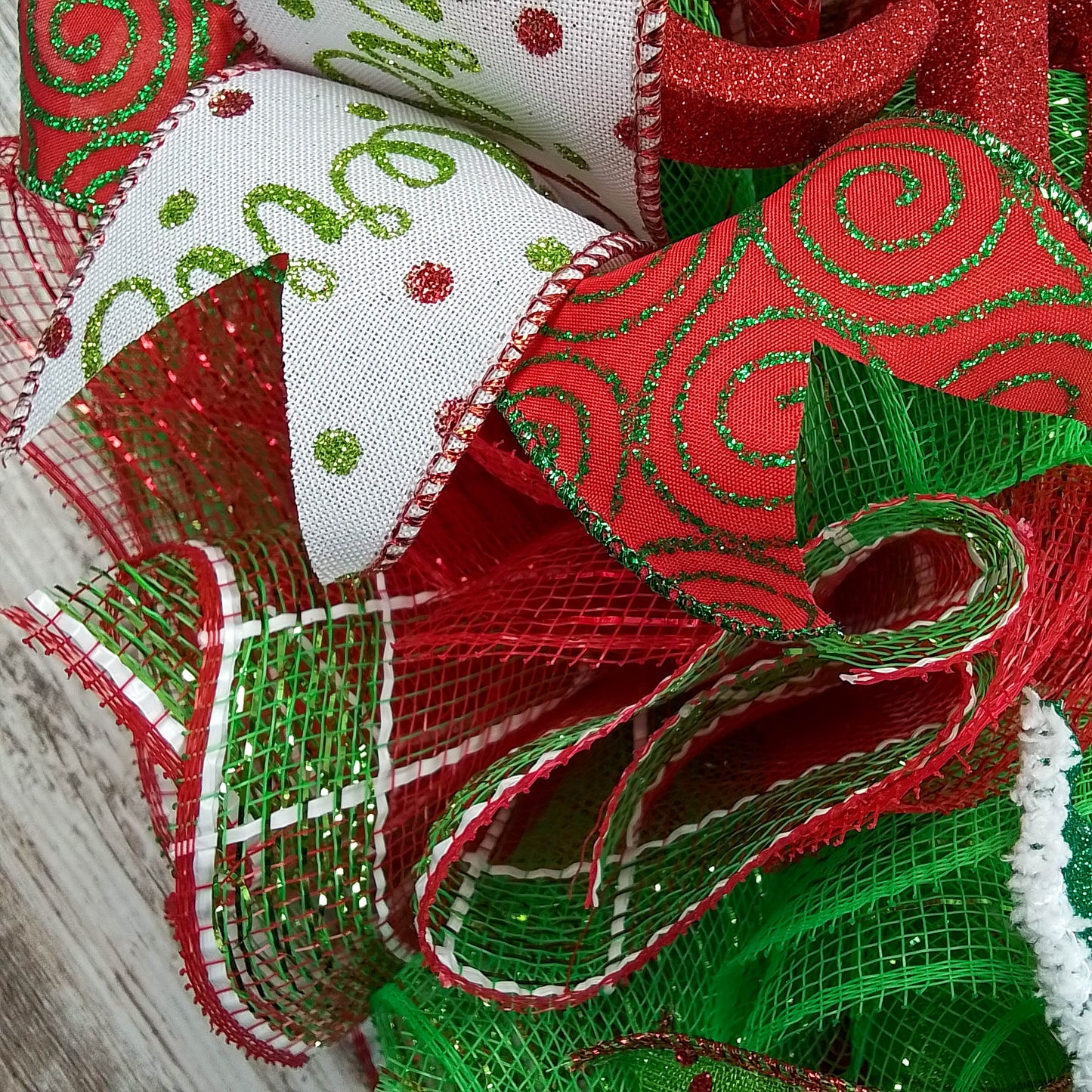 Christmas Wreath | Christmas Decoration | Red Lime Green White