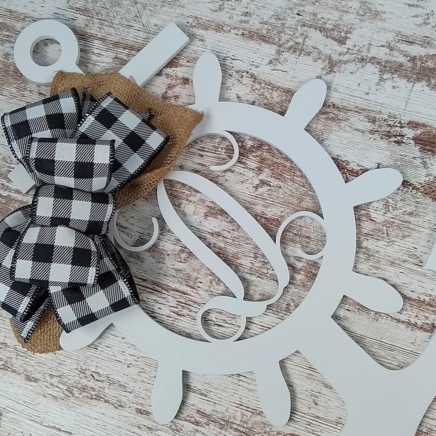 Anchor Letter Door Hanger - Monogram Nautical Gift