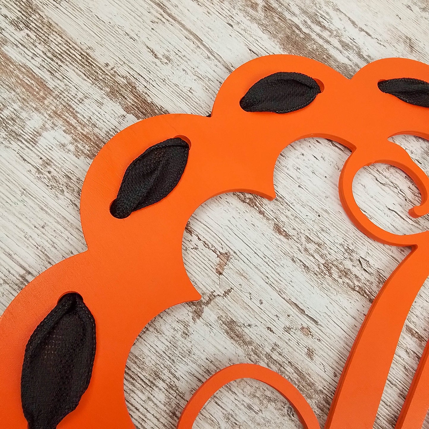 Halloween Door Hanger, Monogram Orange and Black