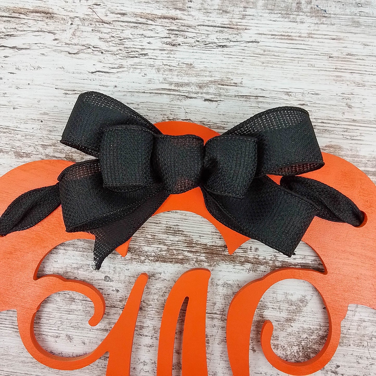 Halloween Door Hanger, Monogram Orange and Black