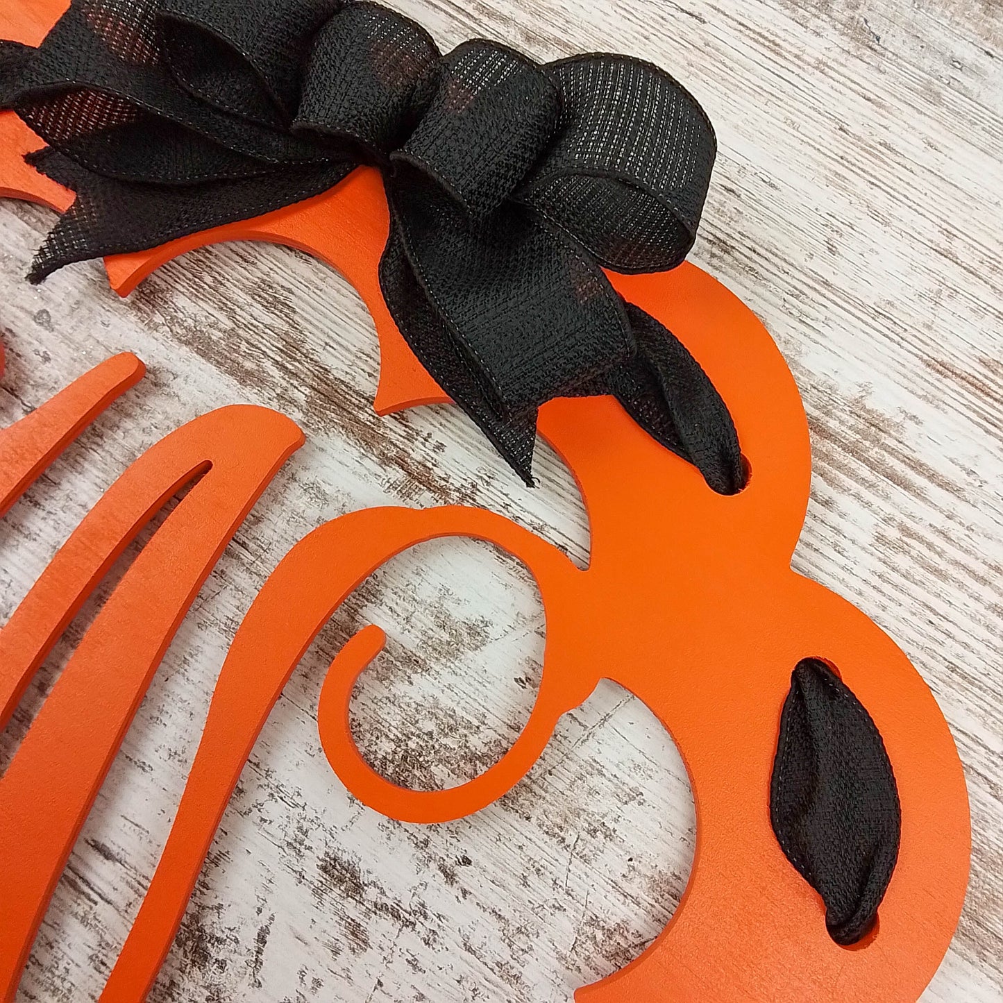 Halloween Door Hanger, Monogram Orange and Black
