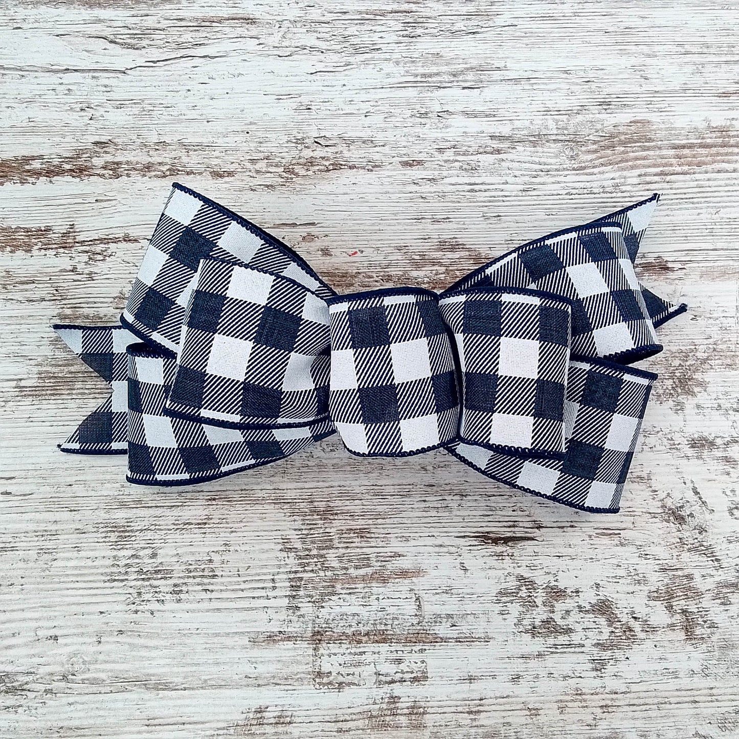 Buffalo Plaid Add On Wreath Bow - Wreath Embellishment for Already Made PreMade Wreath - Farmhouse Extra