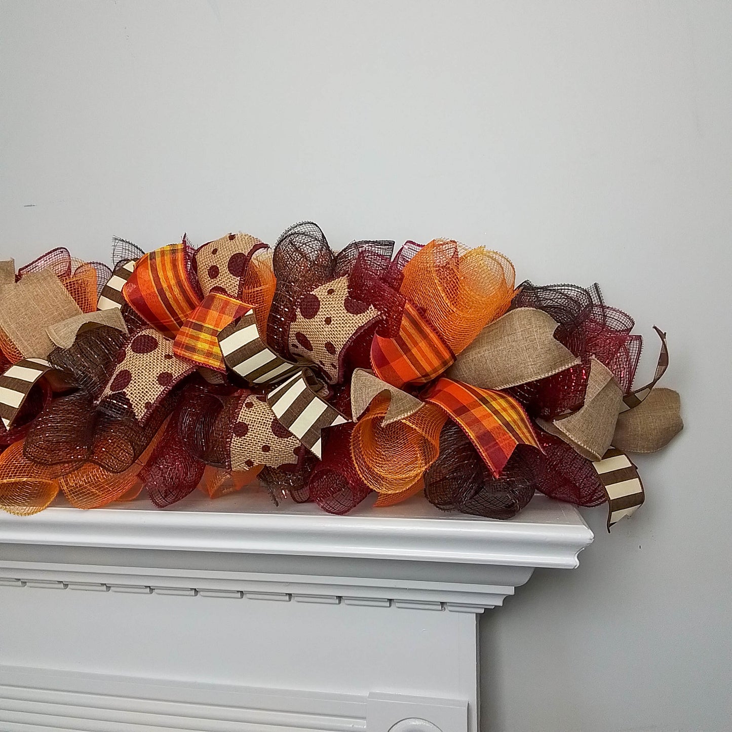 Burgundy Wreaths for Front Door, Thanksgiving Wreath : F2
