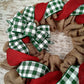 Buffalo Check Burlap Front Door Wreath - Black White Everyday Year Round Decor - Gift for Mom (Christmas)