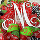 Candy Cane Whimsical Christmas Wreath | Red White Black Lime Green
