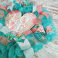 Love Heart Pastel Valentine's Day Wreath - Valentines Rustic Farmhouse Decoration - Floral Decor
