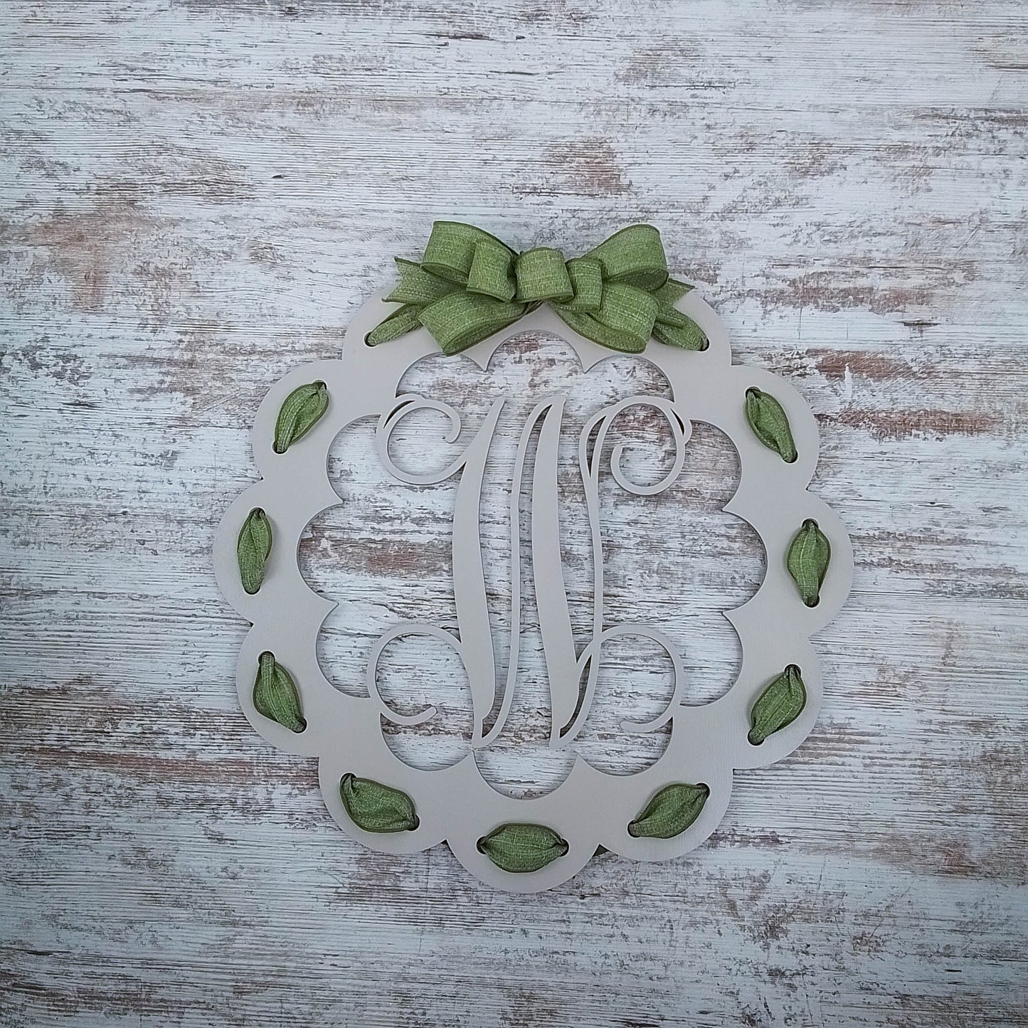 Monogram Door Hanger, Personalized Wooden Decor, Housewarming Gift Idea