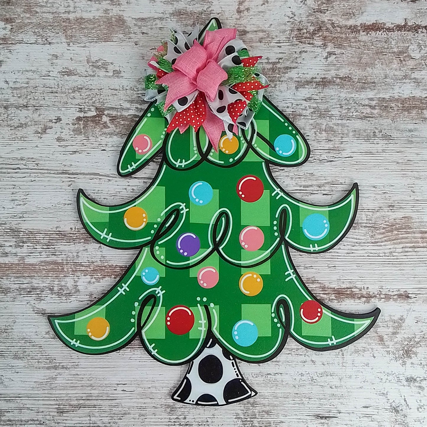 Christmas Tree Door Hanger, Holiday Home Decor, Festive Classroom Decoration