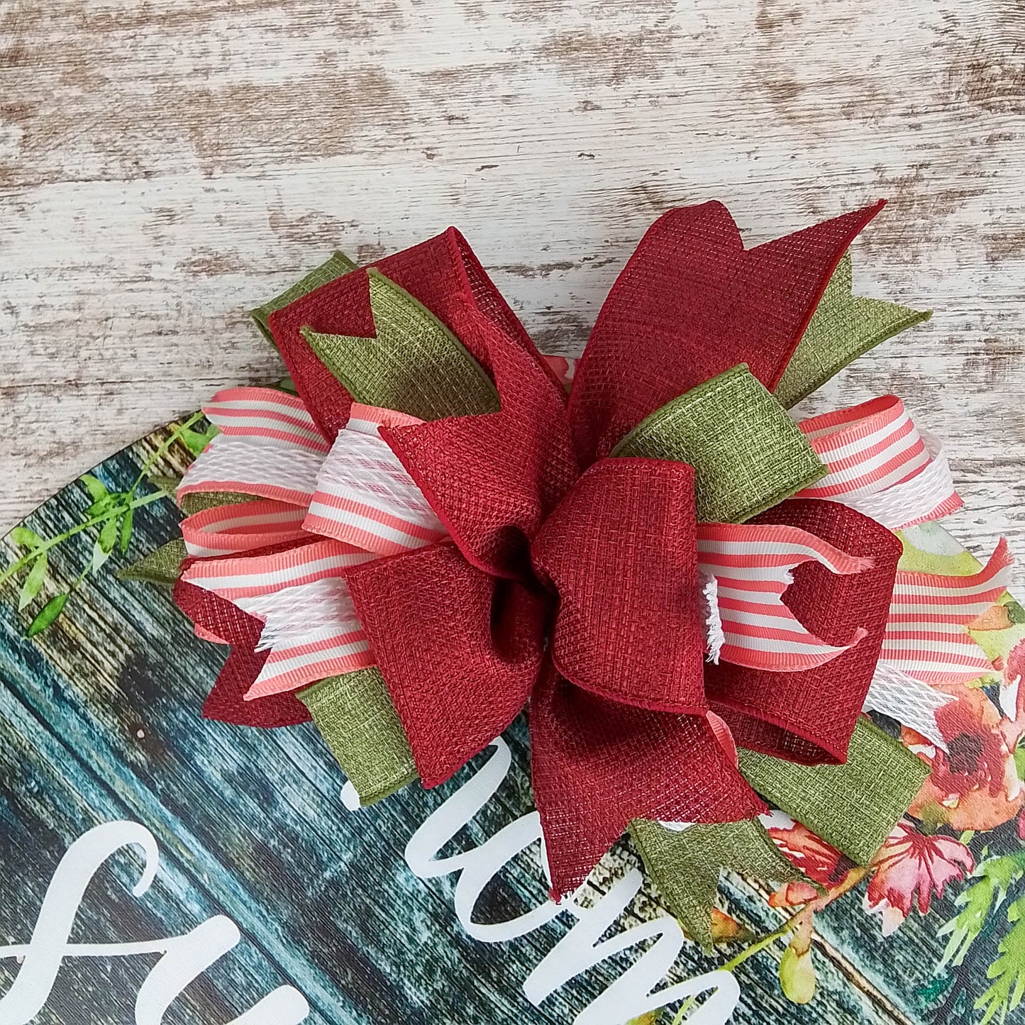 Home Sweet Home Door Hanger - Thin Storm Door Decor - Mothers Day Gift for Mom - Rustic Door Accessory