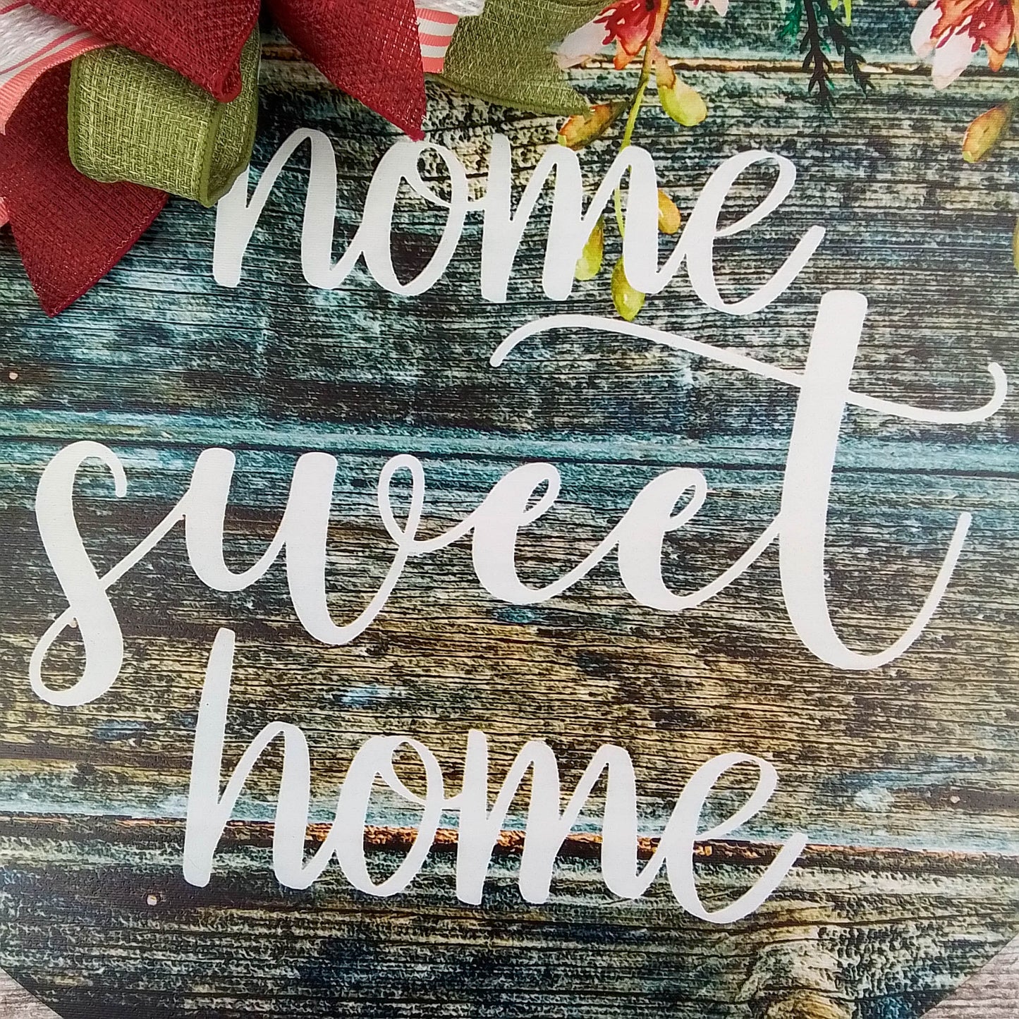 Home Sweet Home Door Hanger - Thin Storm Door Decor - Mothers Day Gift for Mom - Rustic Door Accessory