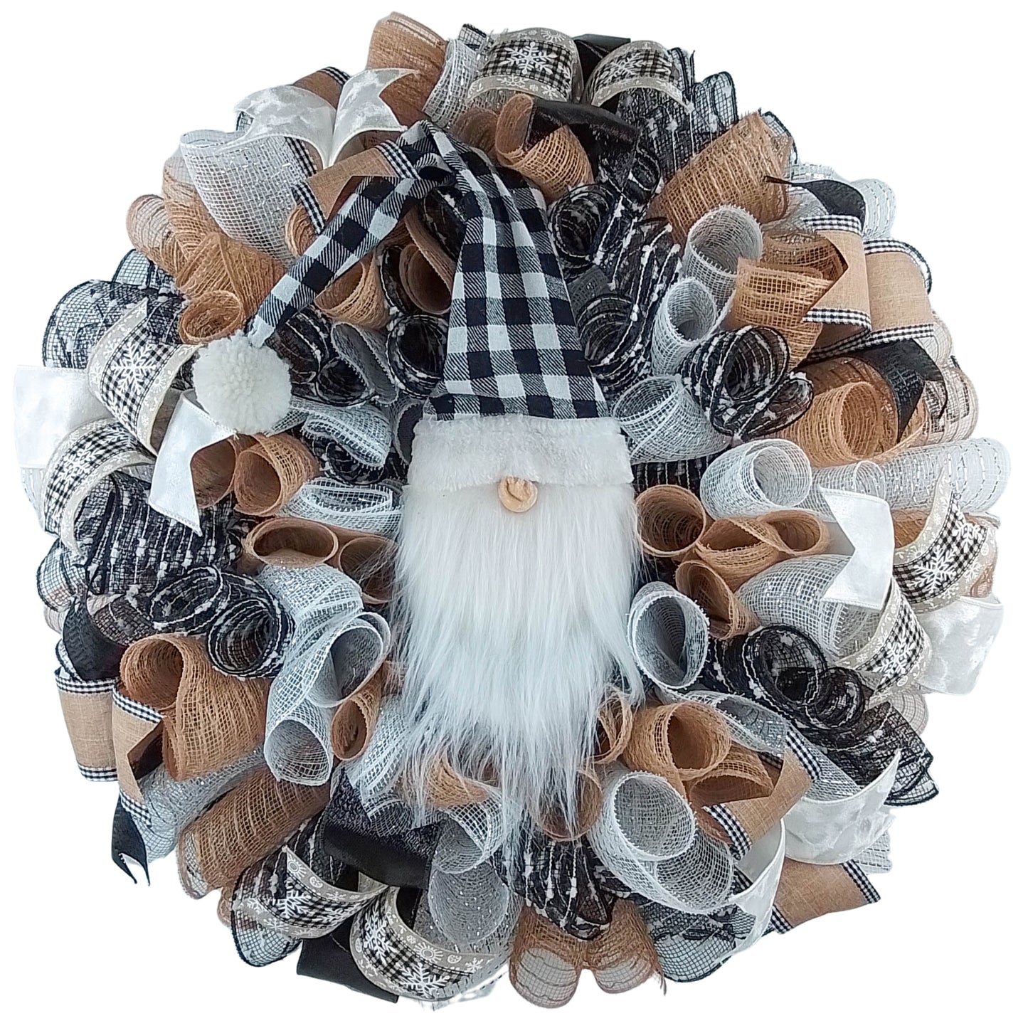 Rustic Winter Wreath, Farmhouse Santa Front Door Wreaths