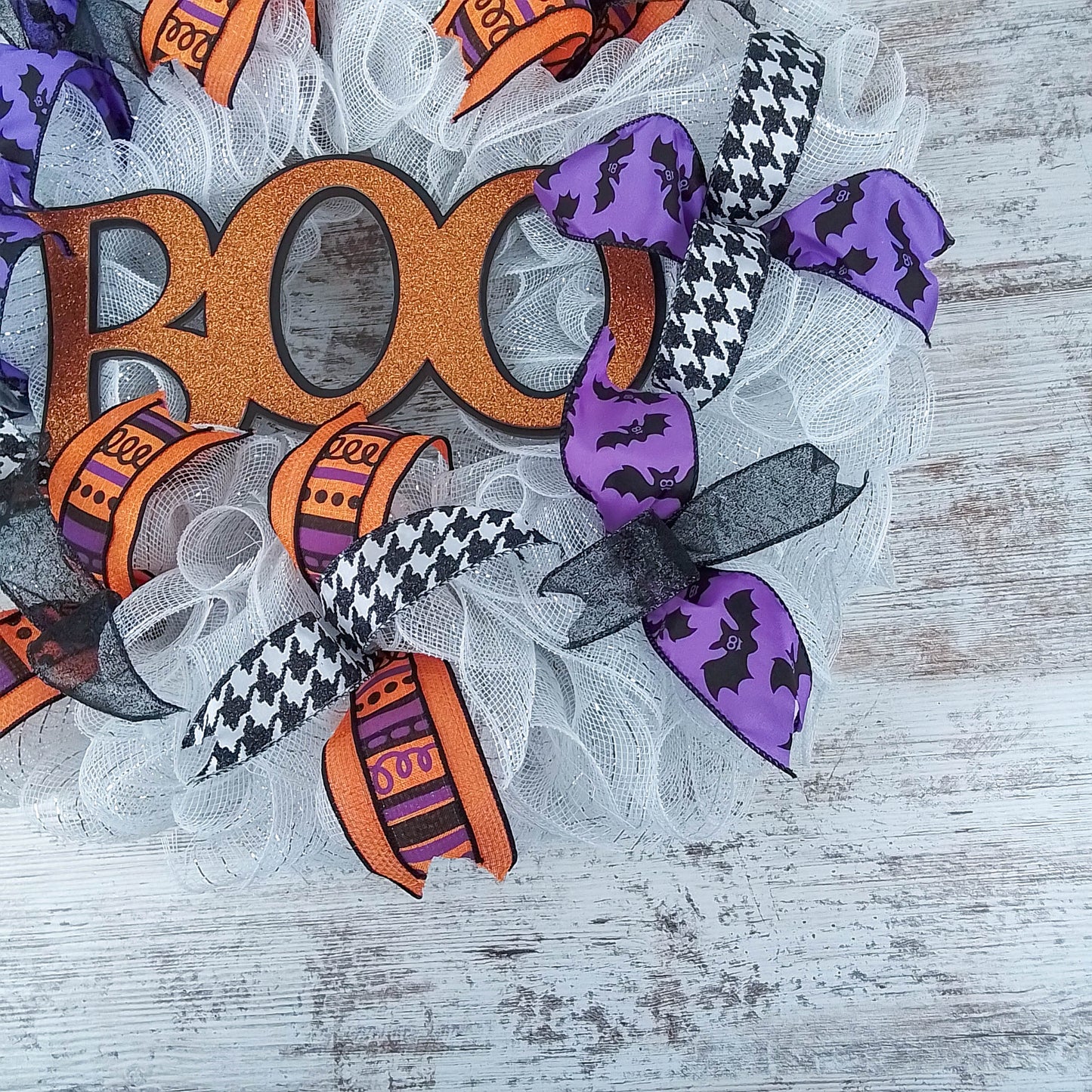 Halloween Wreath for Door | Ghost Wreath | Boo Front Door Wreath