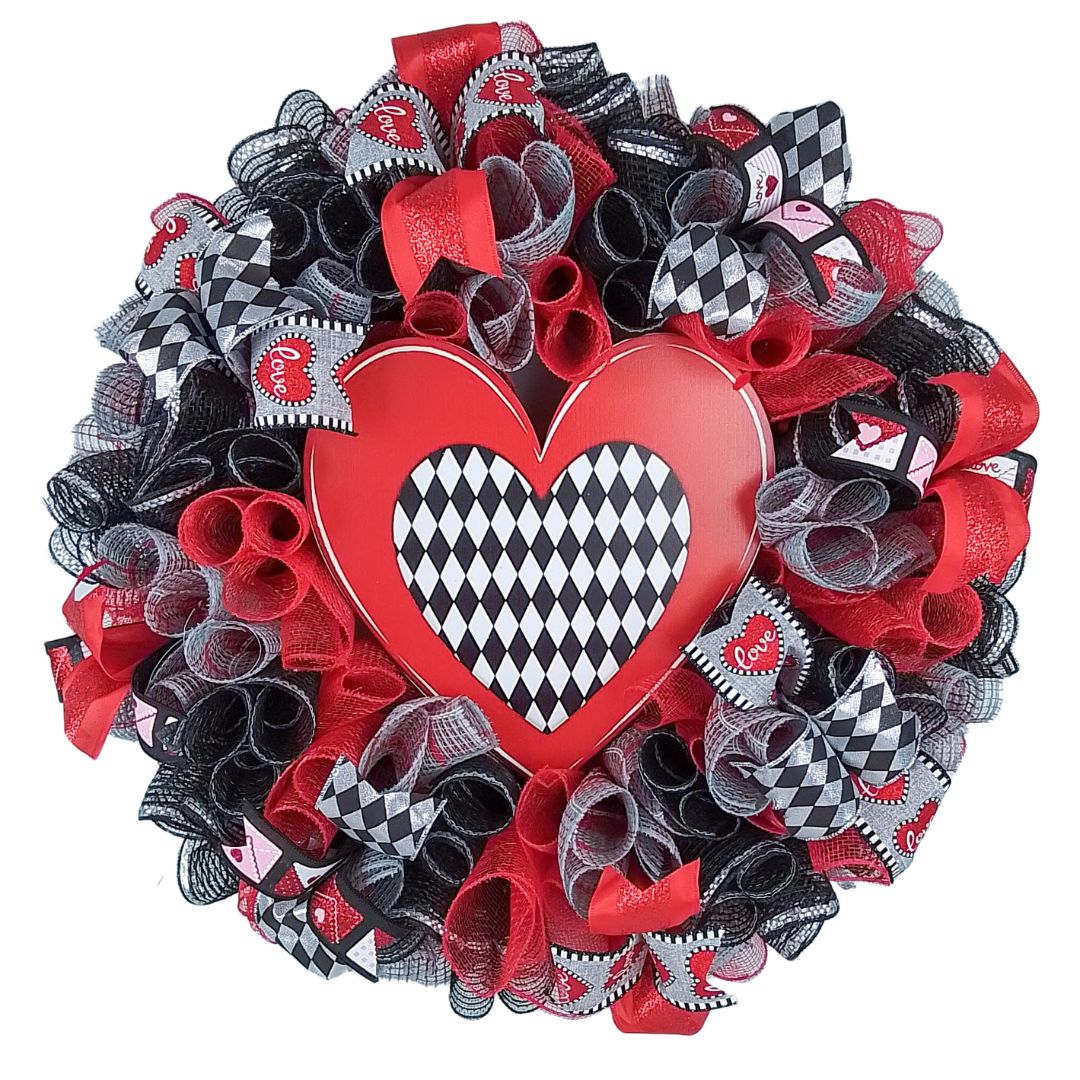 Heart Wreath, Valentine's Day Decor, Anniversary Gift