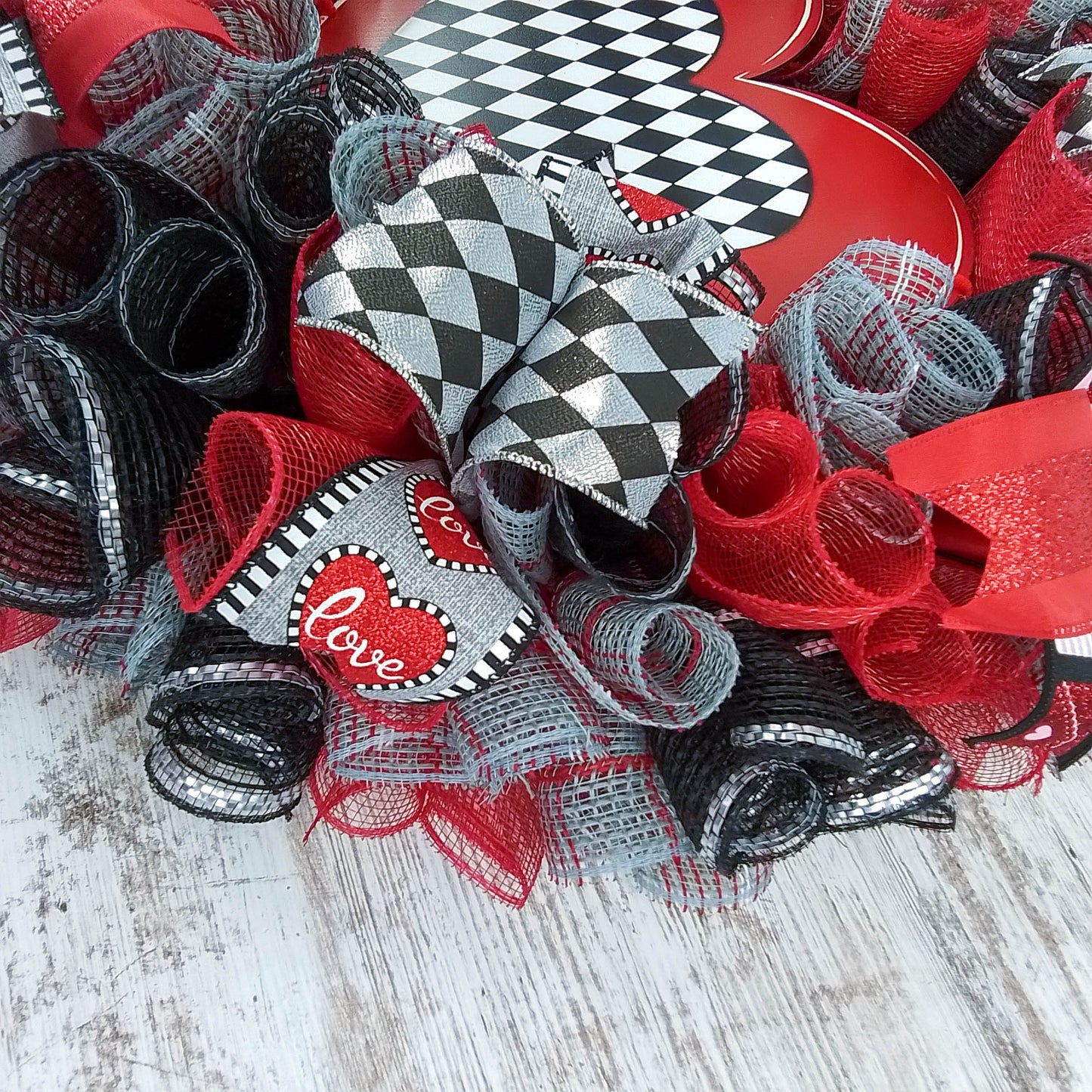Heart Wreath, Valentine's Day Decor, Anniversary Gift
