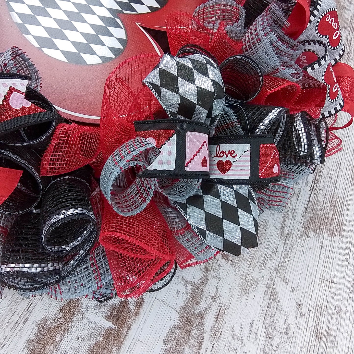 Heart Wreath, Valentine's Day Decor, Anniversary Gift