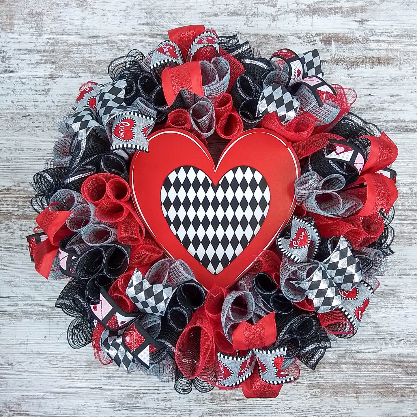 Heart Wreath, Valentine's Day Decor, Anniversary Gift