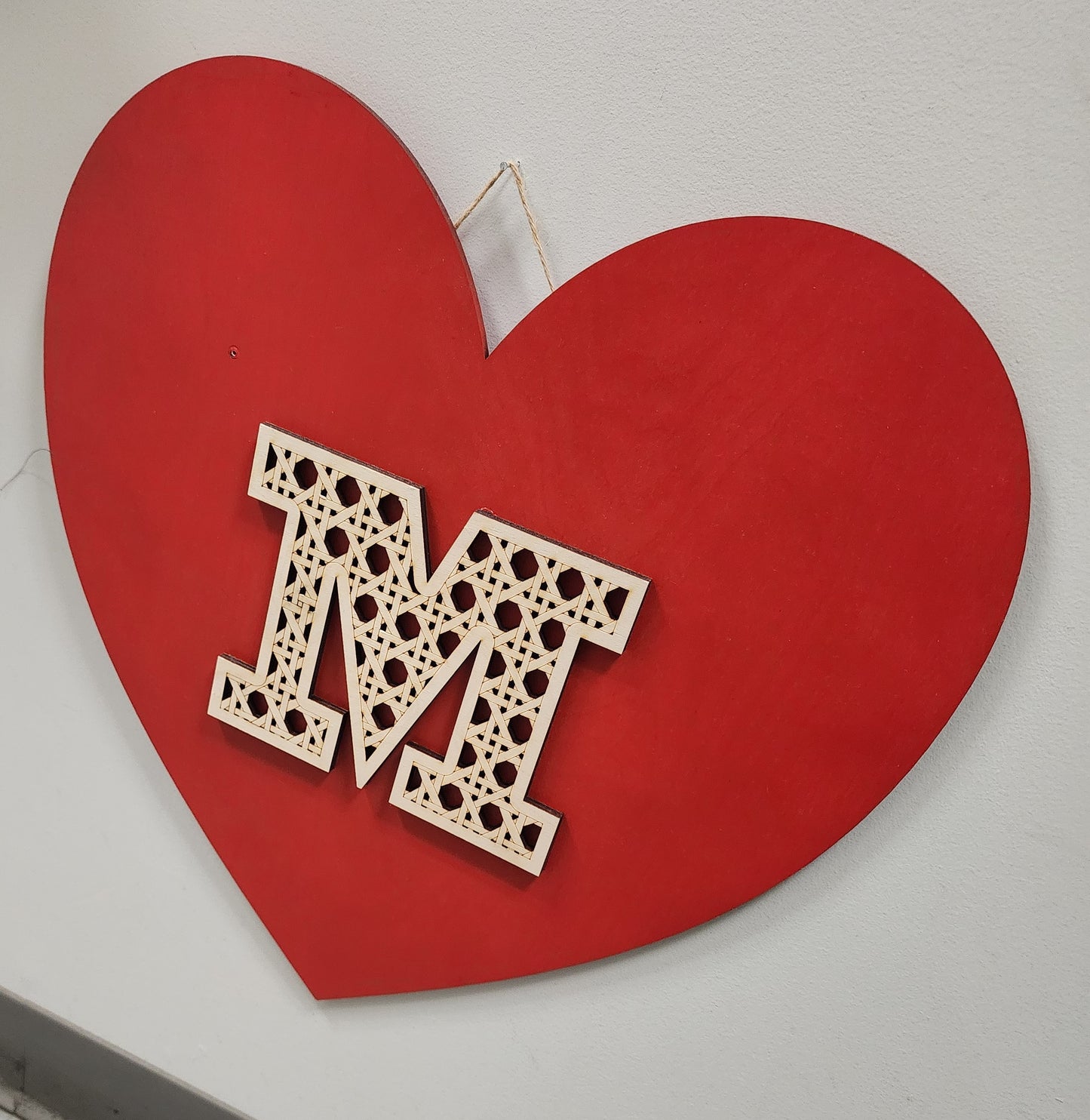 Heart Cane Weave Door Hanger (M)