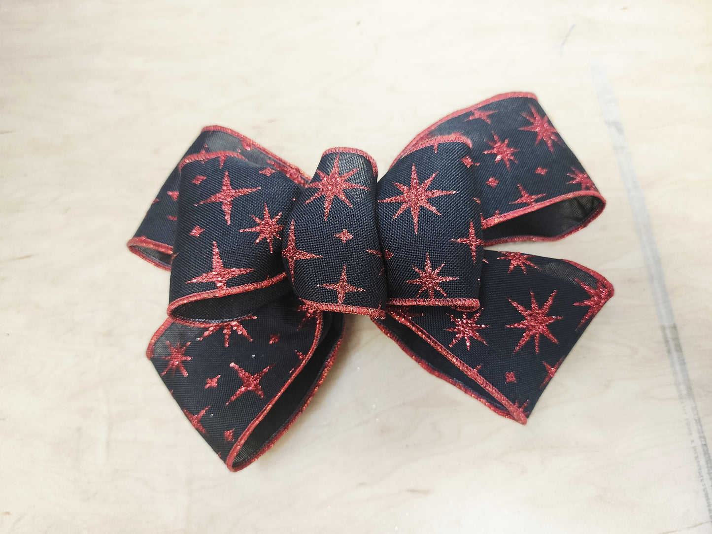 Red Black Star Add On Bow