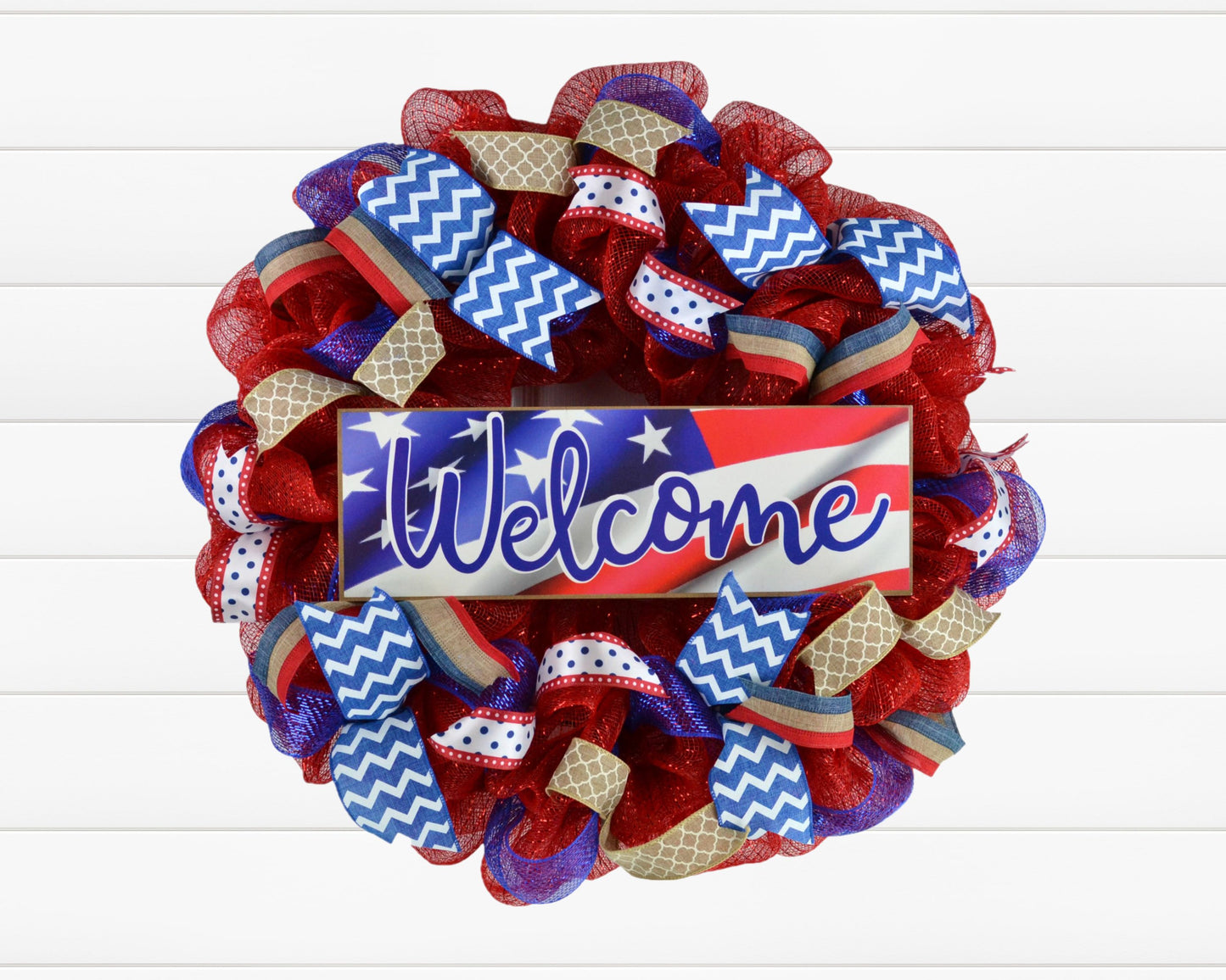 Fourth of July Wreath, Flag Decorations