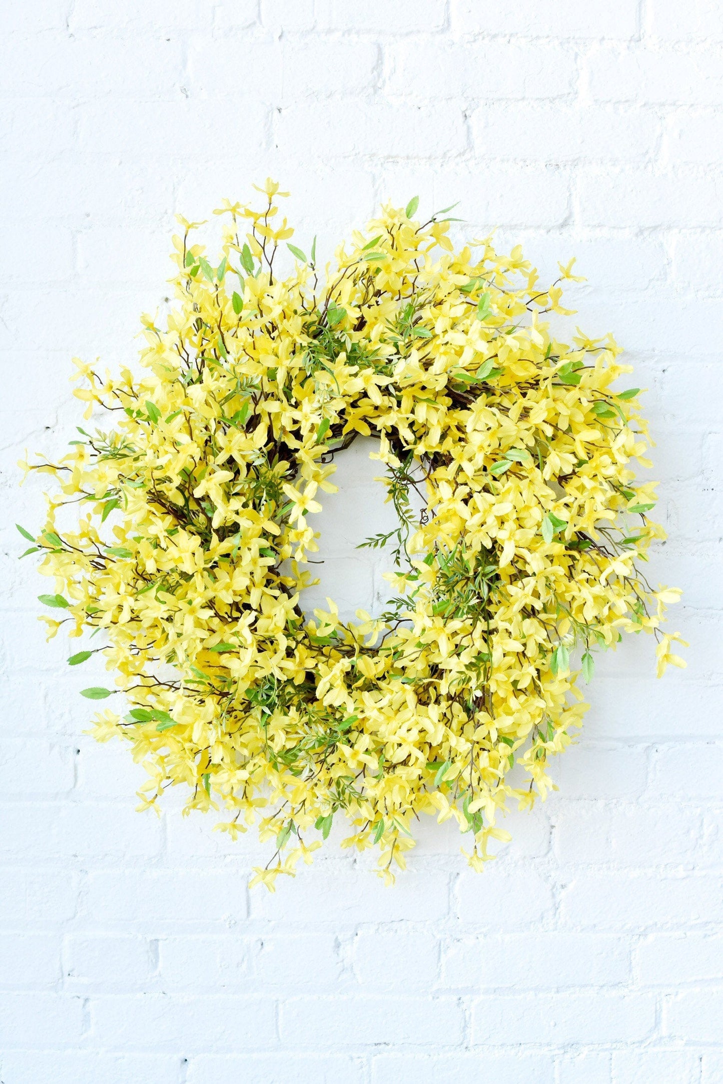 Spring Forsythia Wreath, Outdoor Decor, Spring Front Door Decor, Spring Porch Wreath, Wreaths For Spring
