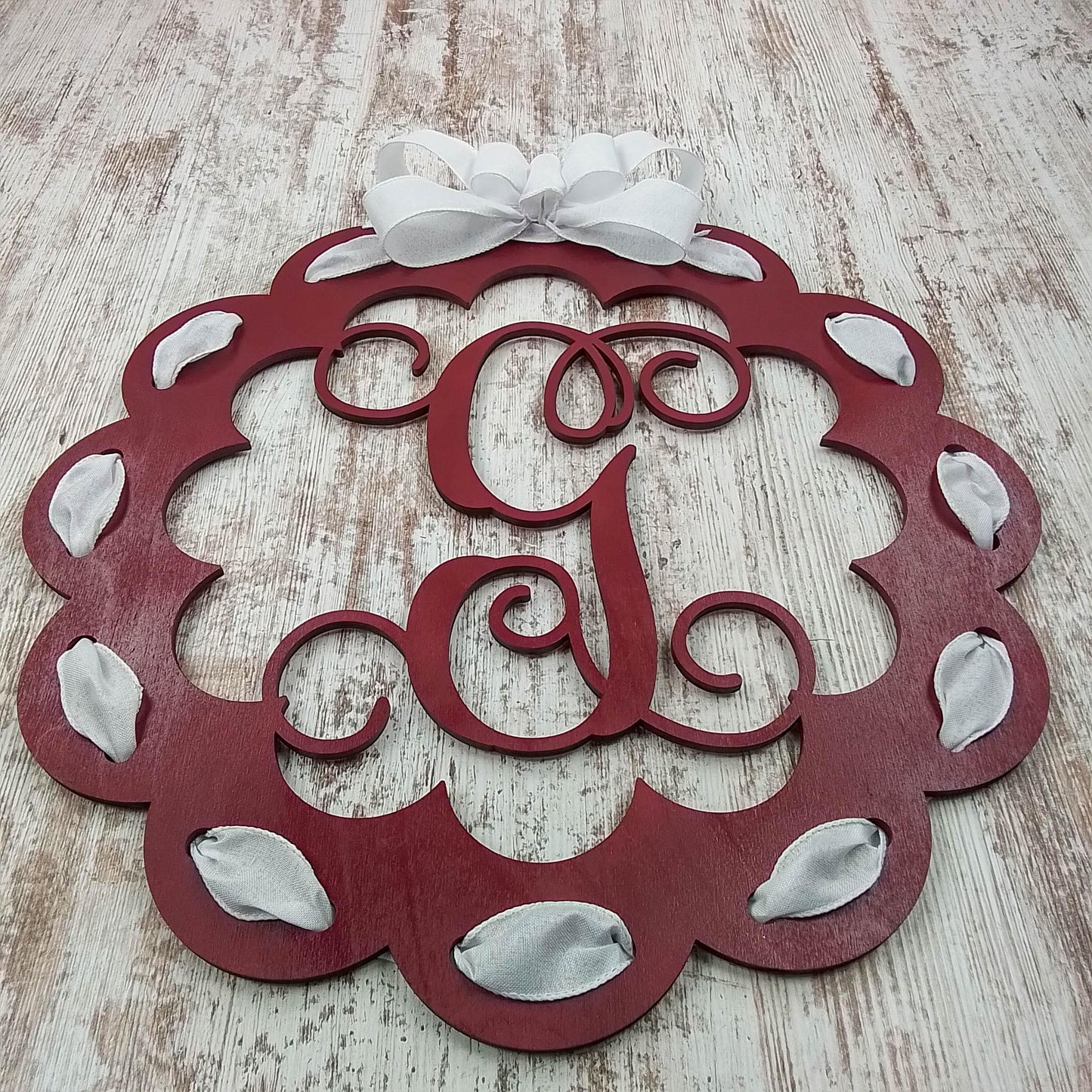 Personalized Last Name Door Hanger : Choose your Colors - Pink Door Wreaths