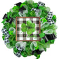 Shamrock Buffalo Plaid wreath for St Patricks day