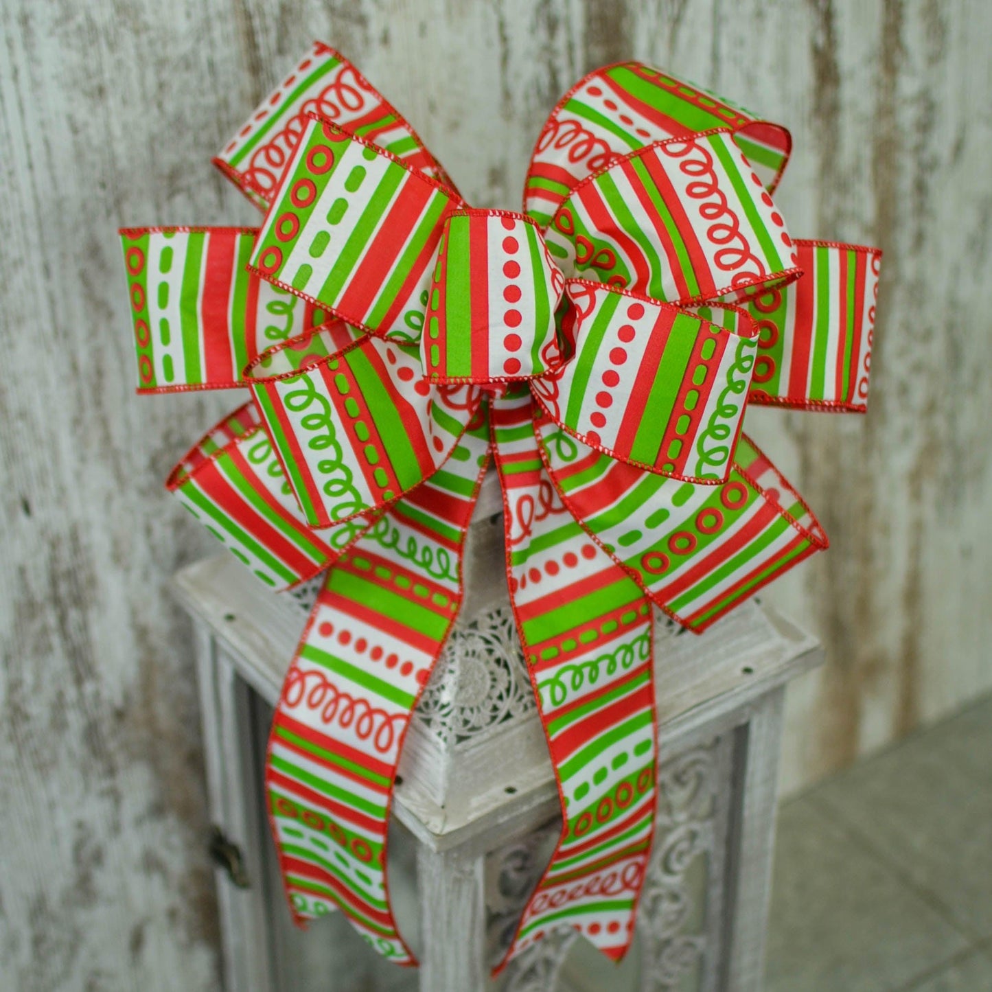 Choose Your Style - Christmas Bow for Wreath Add Ons - Outdoor Window Embellishment - Farmhouse Extra - Pink Door Wreaths