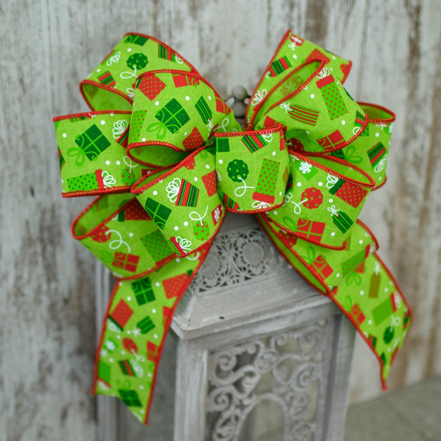 Choose Your Style - Christmas Bow for Wreath Add Ons - Outdoor Window Embellishment - Farmhouse Extra - Pink Door Wreaths