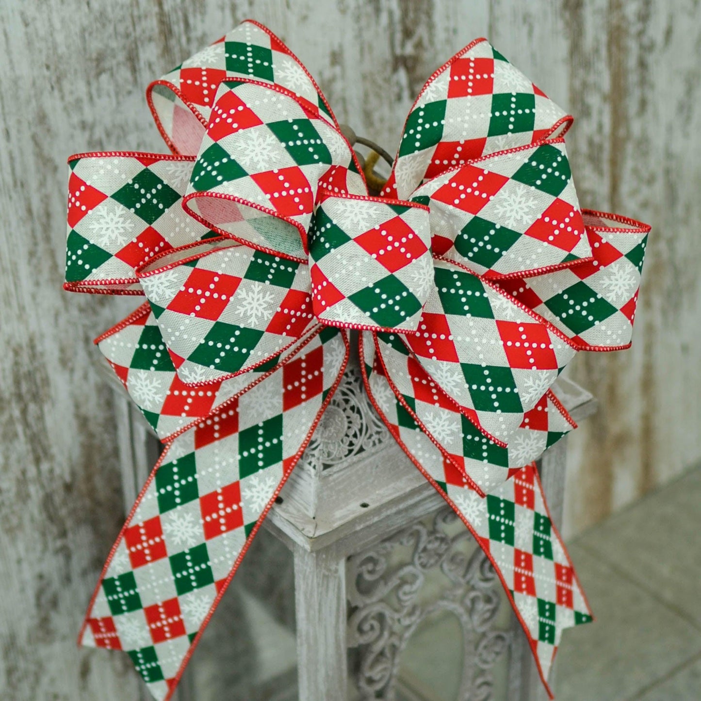 Choose Your Style - Christmas Bow for Wreath Add Ons - Outdoor Window Embellishment - Farmhouse Extra - Pink Door Wreaths