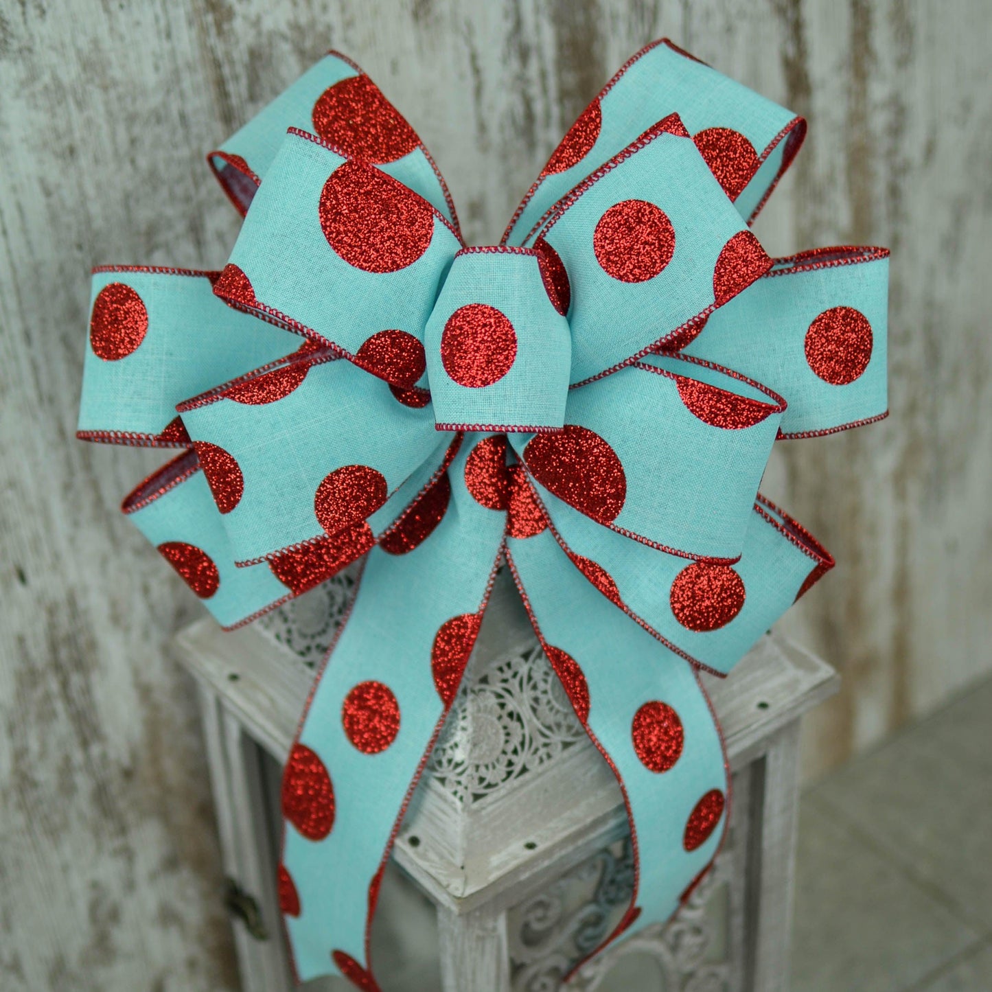 Choose Your Style - Christmas Bow for Wreath Add Ons - Outdoor Window Embellishment - Farmhouse Extra - Pink Door Wreaths