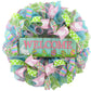 Easter Door Wreath | Spring Welcome Wreath | Pink Turquoise White - Pink Door Wreaths
