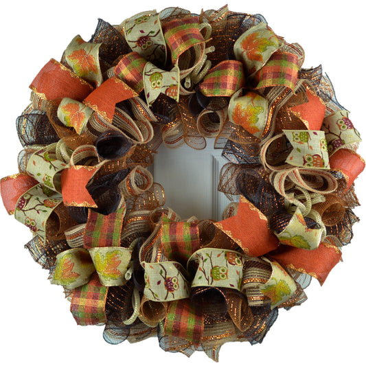 Fall Wreath for Front Door - Pink Door Wreaths