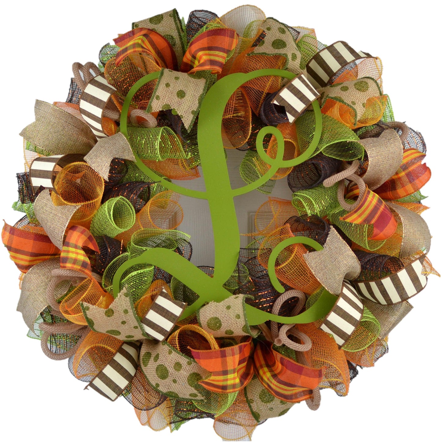 Welcome Fall | Fall Welcome Wreath | Thanksgiving Deco Mesh Wreath - Pink Door Wreaths
