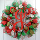 Garlands for Christmas, Xmas Mantel Decor, Red Emerald White