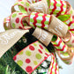 Christmas Tree Bow with Tails | Red Lime Green Burlap | Large Present Bow