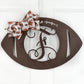 Letter F : Wooden Sports Football Monogram Initial Letter