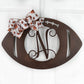 Letter N : Wooden Sports Football Monogram Initial Letter