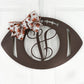 Letter V : Wooden Sports Football Monogram Initial Letter