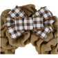Brown and White Buffalo Plaid Wreath Bow - Everyday Fall Wreath Embellishment for Making Your Own