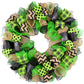 Halloween Wreath for Front Door, Lime Green Black