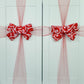 Christmas Tree Bow Topper Red and White