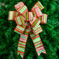 Christmas Swirl Add On Wreath Bow