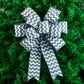 Grey White Add On Wreath Bow