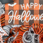 Happy Halloween Buffalo Plaid Wreath - Orange and Black Checkered Front Door Wreaths - Fall Decor