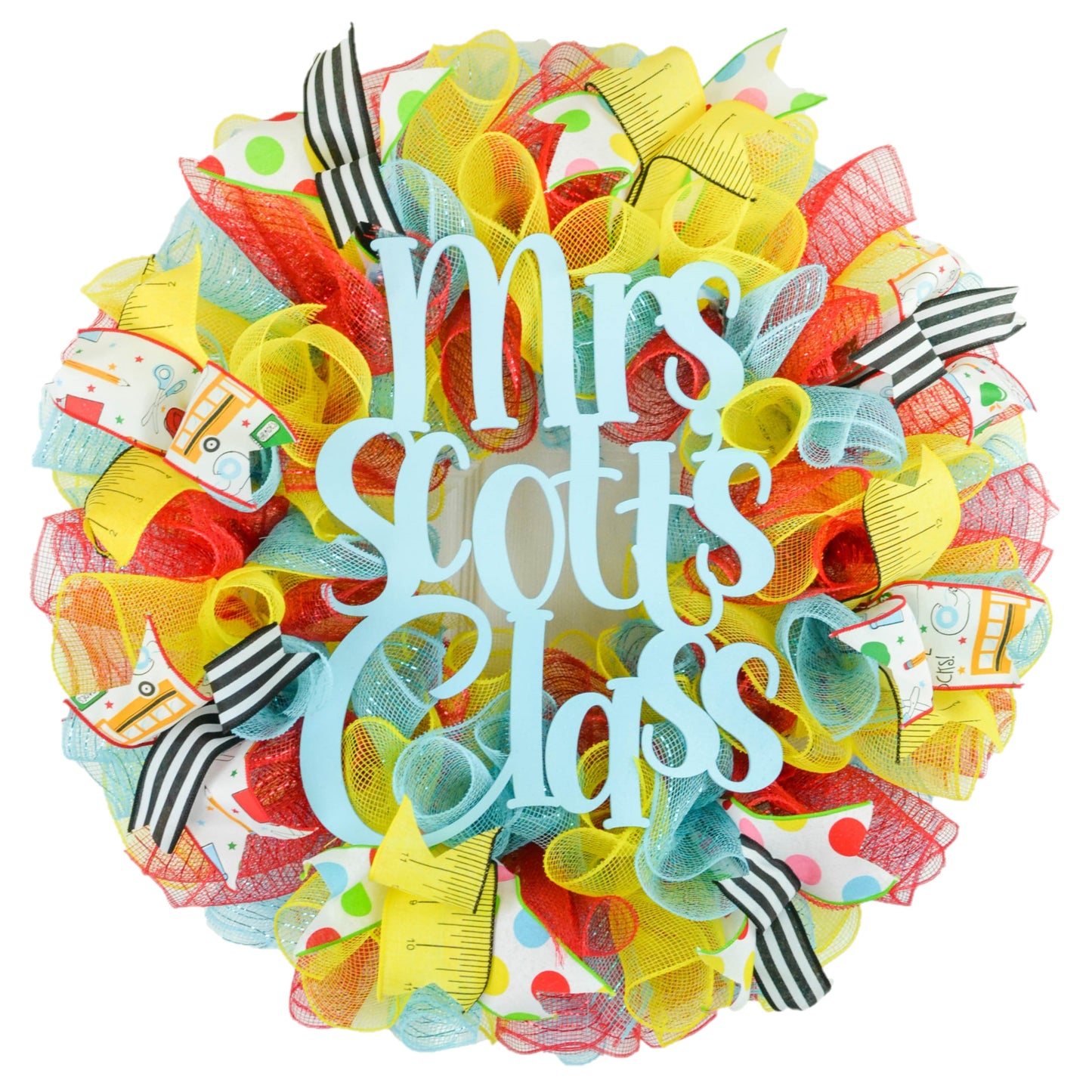 Classroom Decor Wreath, Teacher Appreciation Gift, School Event Decoration