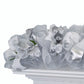 Grey Silver White Christmas Tree Bow Topper