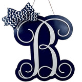 Letter Door Hanger | Mom Gifts from Son | Wooden Monogram Door Hanger Wreath | LOTS OF COLORS