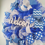 Royal Blue Welcome Wreath - Everyday Mother's Day Gift