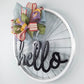 Farmhouse Bike Rim Door Hanger - Farmhouse Round Front Porch Decor - Fun Decorations for door